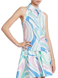 Very Vivara Cotton Poplin Button-Front Shirt