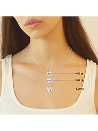 14K Gold & Emerald-Cut Lab-Grown Diamond Solitaire Pendant Necklace
