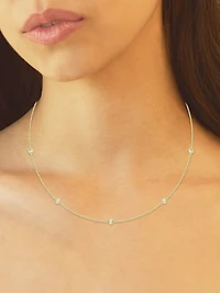 14K Yellow Gold & Lab-Grown 7-Diamond Station Necklace/0.70-2.10 TCW