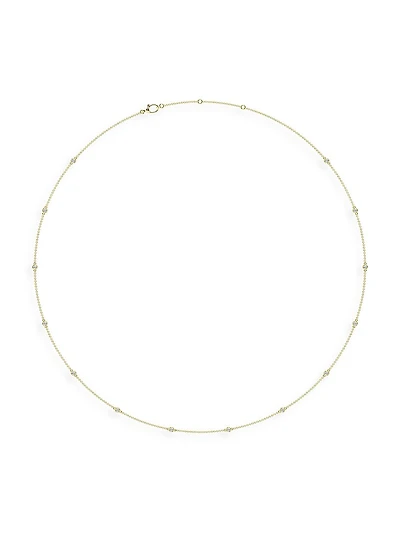 14K Yellow Gold & Lab-Grown 14-Diamond Station Necklace/5.00-20.00 TCW