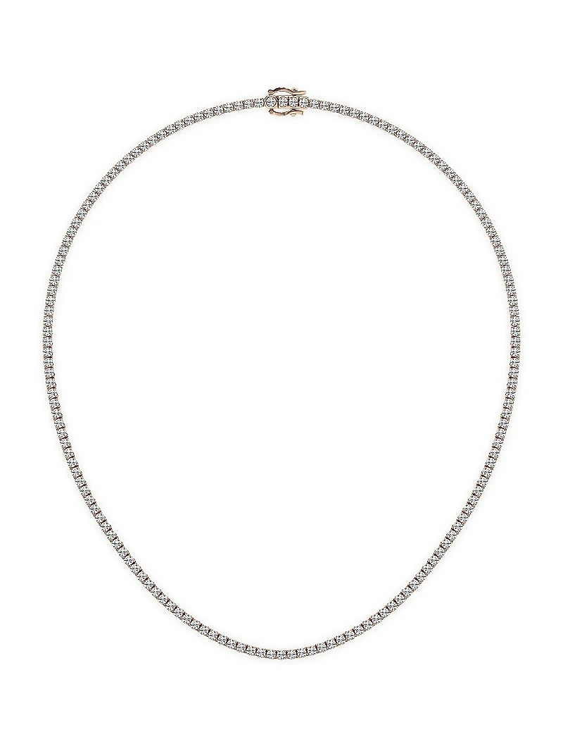 14K Rose Gold & Lab-Grown Diamond Tennis Necklace/5.00-20.00 TCW