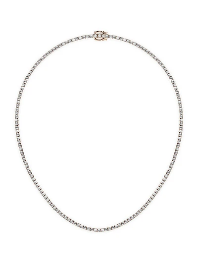 14K Rose Gold & Lab-Grown Diamond Tennis Necklace/5.00-20.00 TCW