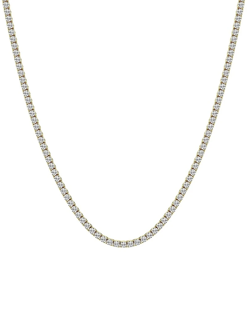 14K Yellow Gold & Lab-Grown Diamond Tennis Necklace/5.00-20.00 TCW