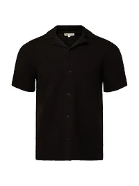 Cotton Textured Camp Shirt