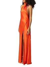 Penelope Satin Halterneck Gown