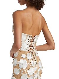 Jasmine Floral Appliqué Mermaid Gown