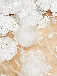 Jasmine Floral Appliqué Mermaid Gown