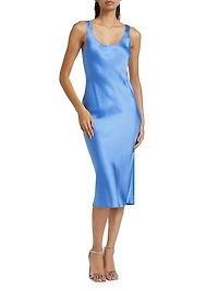 Sydney Satin Bias Midi-Dress