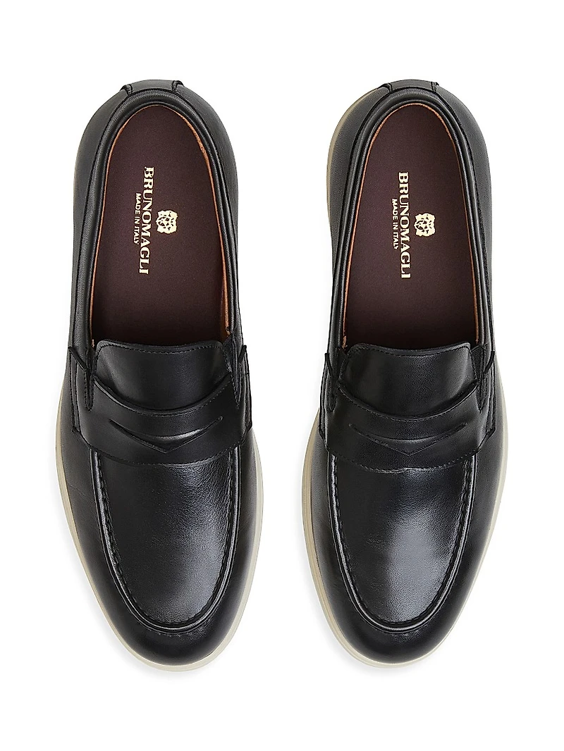 Ettore Leather Penny Loafers