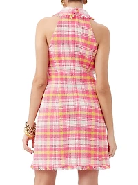 Mirabella Plaid Tweed Minidress