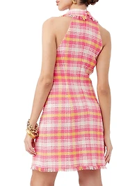 Mirabella Plaid Tweed Minidress