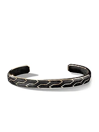 Forged Carbon Cuff Bracelet 18K Yellow Gold