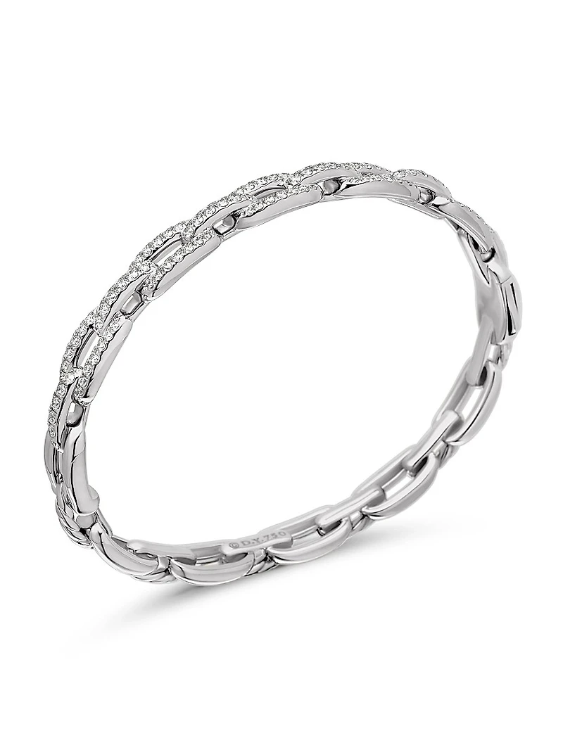 Stax Chain Link Bracelet 18K White Gold