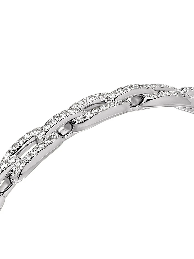 Stax Chain Link Bracelet 18K White Gold