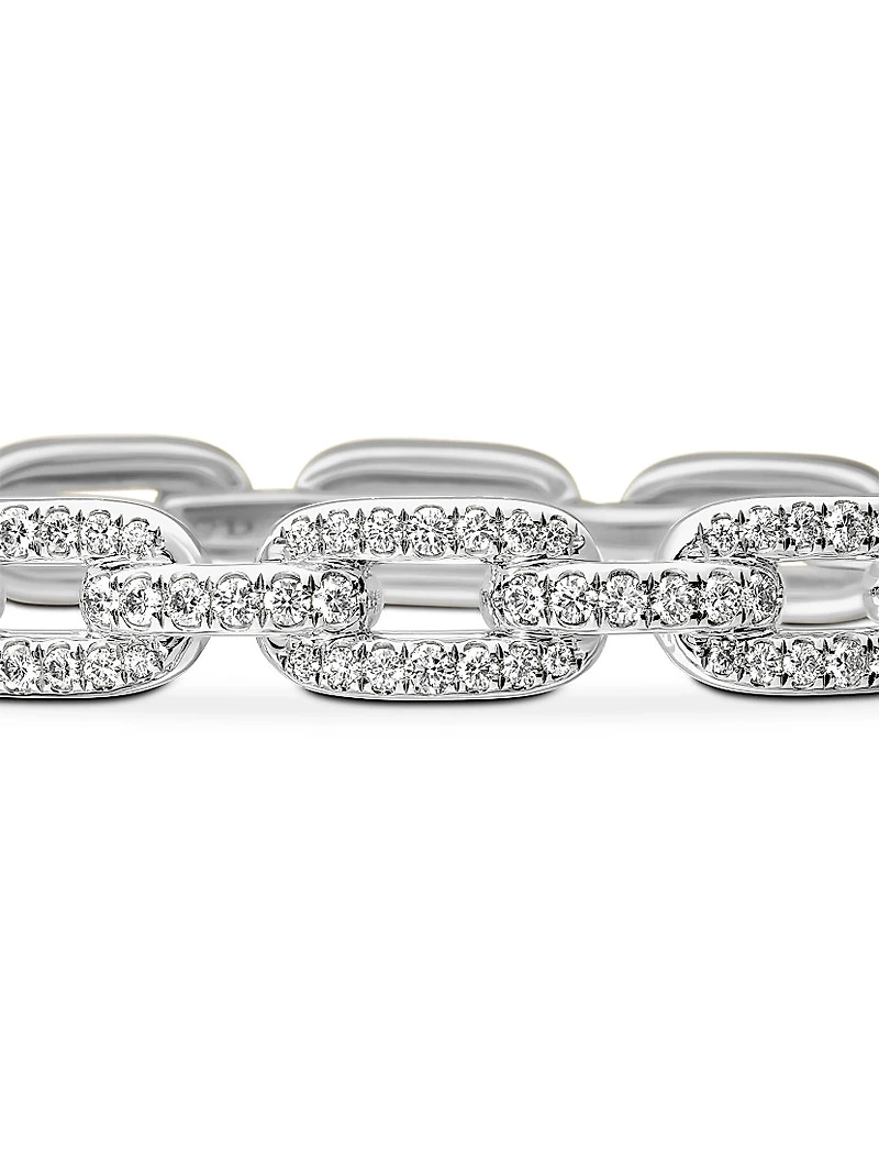 Stax Chain Link Bracelet 18K White Gold