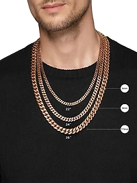 Curb Chain Necklace in 18K Rose Gold