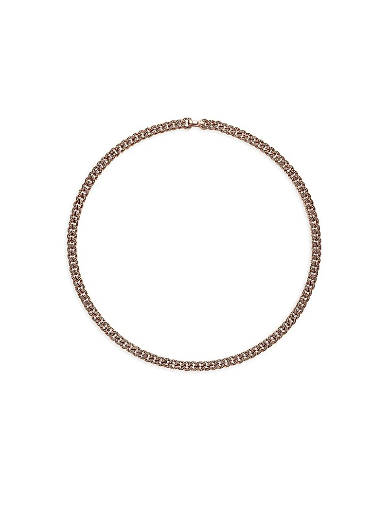 Curb Chain Necklace in 18K Rose Gold