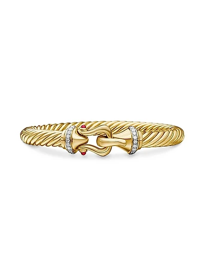 Buckle Cablespira Bracelet in 18K Yellow Gold