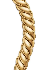 Sculpted Cable Triple Wrap Bracelet 18K Yellow Gold, 8.5MM