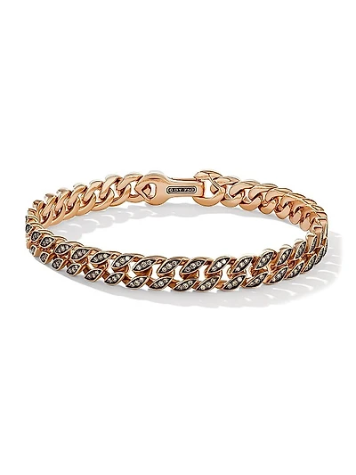 Curb Chain Bracelet in 18K Rose Gold