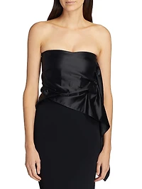 Nana Strapless Draped Crop Top