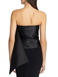 Nana Strapless Draped Crop Top