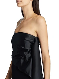 Nana Strapless Draped Crop Top