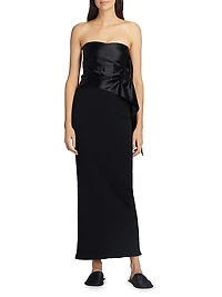 Nana Strapless Draped Crop Top