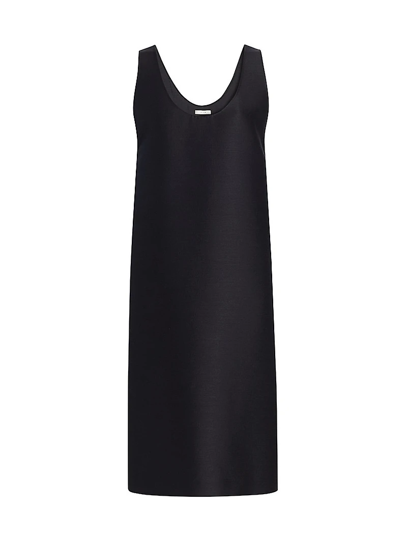 Bumi Wool-Silk Sleeveless Midi-Dress