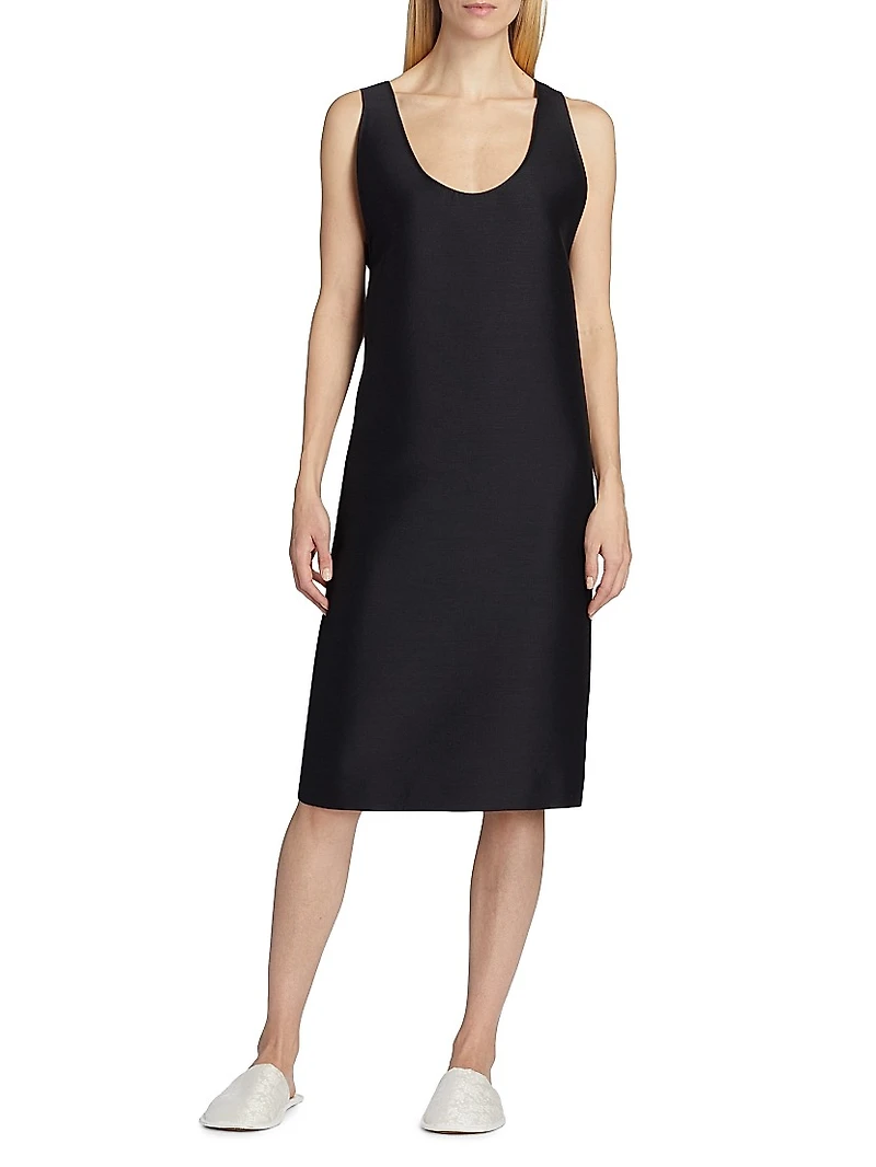 Bumi Wool-Silk Sleeveless Midi-Dress