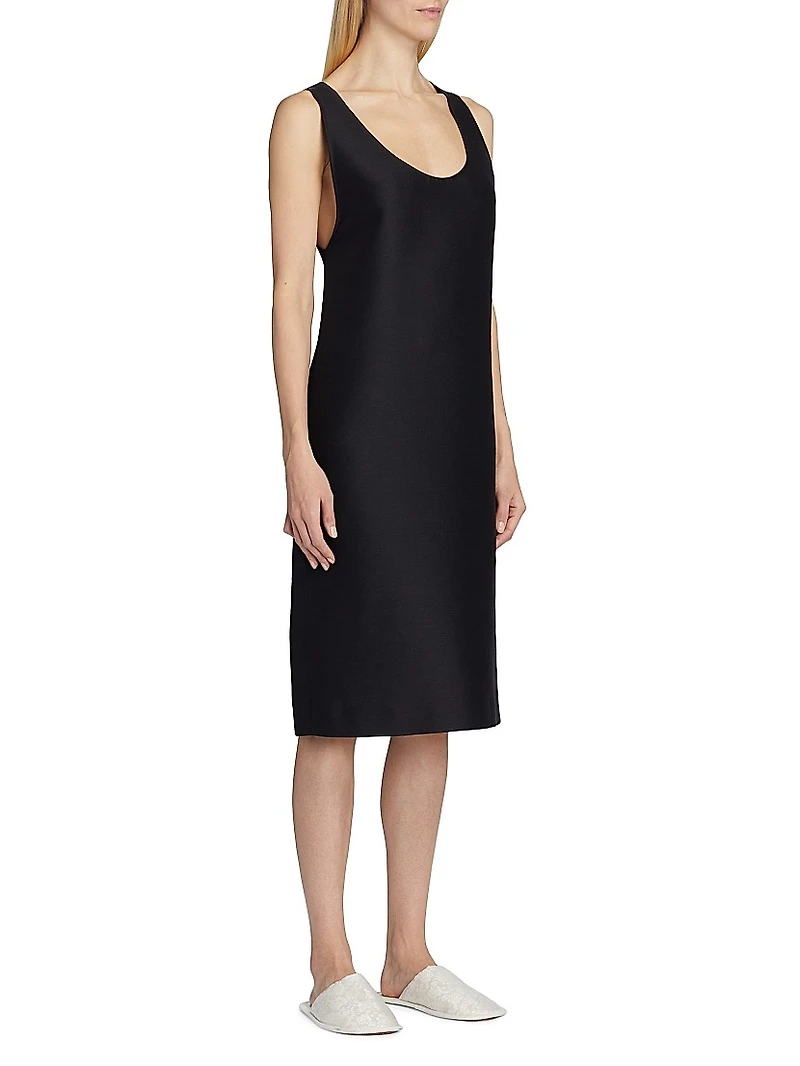 Bumi Wool-Silk Sleeveless Midi-Dress