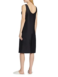 Bumi Wool-Silk Sleeveless Midi-Dress