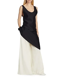 Bumi Wool-Silk Sleeveless Midi-Dress