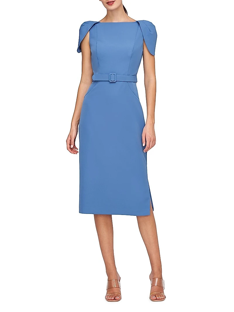 Ivette Crêpe Midi Cocktail Dress
