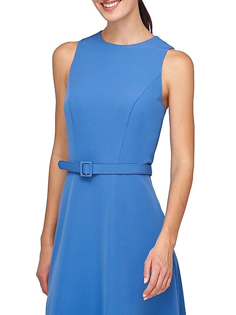 Vivianne Lace-Detailed Stretch Crepe Midi-Dress