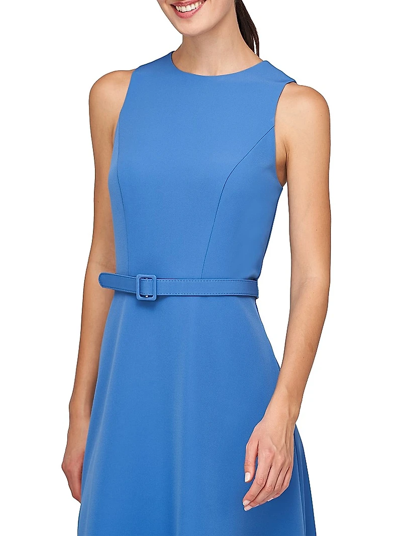 Vivianne Lace-Detailed Stretch Crepe Midi-Dress