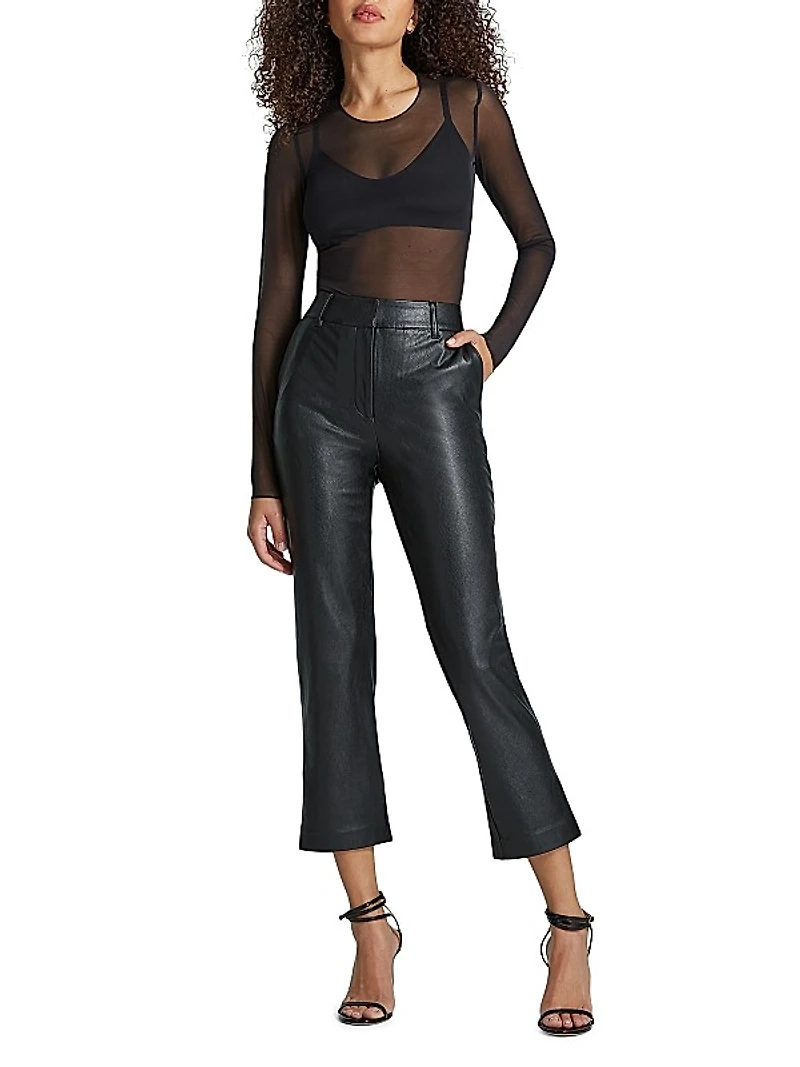 Chic Mesh Long-Sleeve Blouse