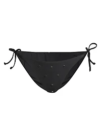 Diamond Heat Crystal-Embellished String Bikini Bottom