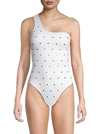 Joni Diamond Heat Crystal-Embellished One-Piece Swimsuit