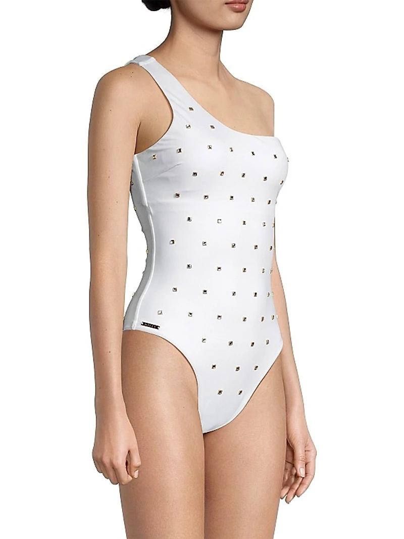 Joni Diamond Heat Crystal-Embellished One-Piece Swimsuit