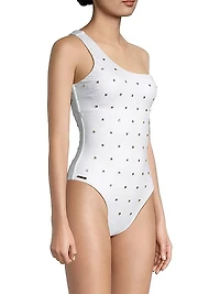 Joni Diamond Heat Crystal-Embellished One-Piece Swimsuit