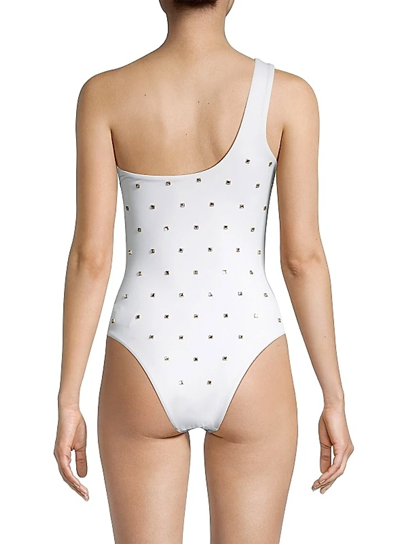 Joni Diamond Heat Crystal-Embellished One-Piece Swimsuit