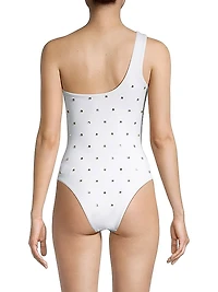 Joni Diamond Heat Crystal-Embellished One-Piece Swimsuit