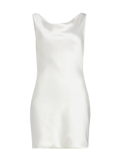 Maria Satin Cowl Neck Minidress