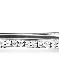 Pavé Crossover Two Row Bracelet 18K White Gold