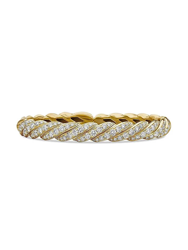 Pavéflex Bracelet 18K Yellow Gold