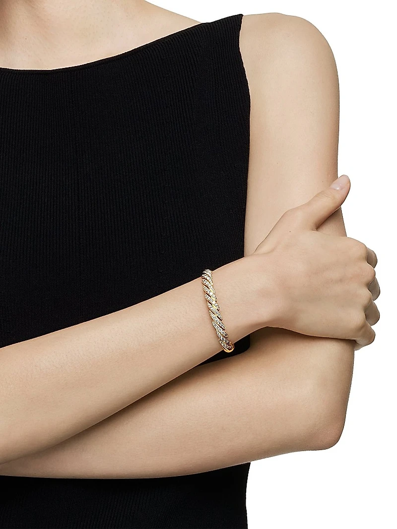 Pavéflex Bracelet 18K Yellow Gold
