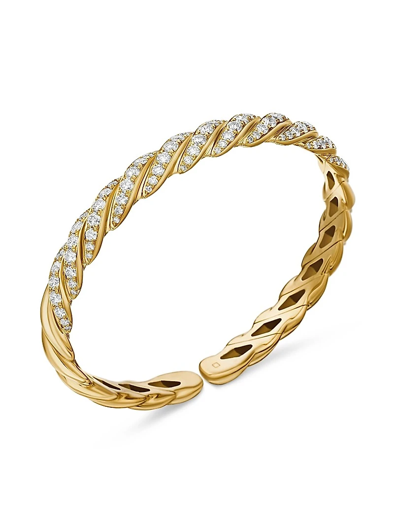 Pavéflex Bracelet 18K Yellow Gold