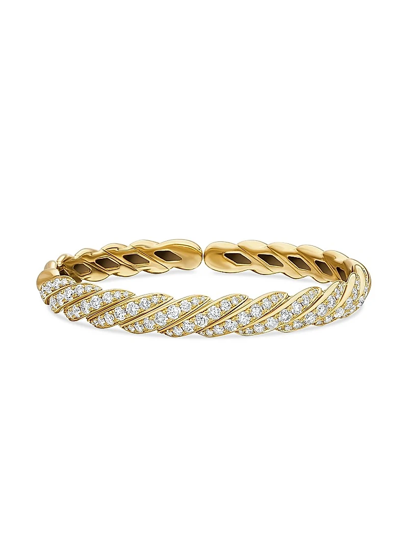 Pavéflex Bracelet 18K Yellow Gold