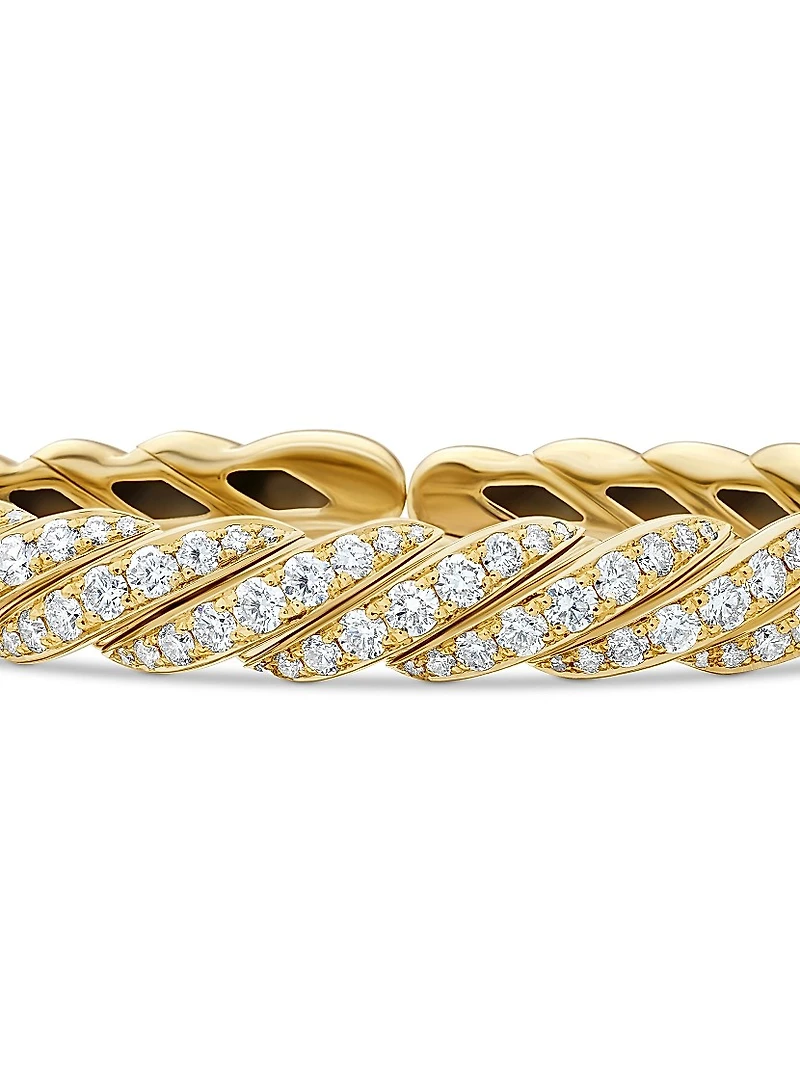 Pavéflex Bracelet 18K Yellow Gold